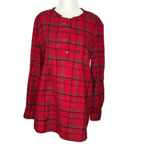Anthropologie Holding Horses Red Plaid Tunic  Dress